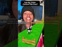 I Controlled a Cow with My Voice 🤯🎤🐄 #shorts