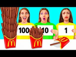 100 खाद्य परतें चुनौती | स्वादिष्ट रसोई व्यंजनों RaPaPa Challenge