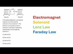 NEET 2024 Question |Faraday Law| Lenz Law| Solenoid| Electromagnet| Tamil
