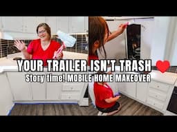 It's a Trailer NOT Trash | MOBILE HOME MAKEOVER | Story Time | kimi cope