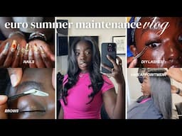 Pre Trip Maintenance Vlog + Rant: DIY nails & lashes, hair & brow appointments + me crashing out 🫶🏾