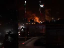 Massive fire at Iran oil depot after Israeli attack