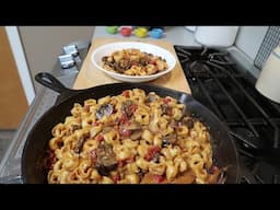 Cajun Three Cheese Tortellini with Mushrooms