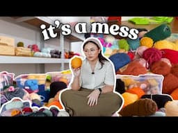 Organising My Messy Yarn Studio *chaotic edition*