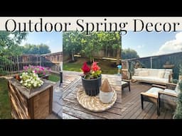 SPRING OUTDOOR REFRESH | Spring Decorate with me Outdoors | Spring Decor Refresh Ideas