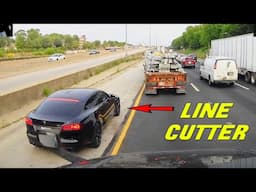 TRUCKERS UNITE TO BLOCK TESLA DRIVING IN THE EMERGENCY LANE
