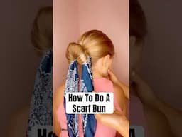 HOW TO DO A SCARF BUN | Audrey and Victoria #hairstyle PRODUCTS USED IN DESCRIPTION BELOW ⬇️