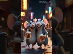 Dos Ratones Borrachos 🐀🐀🍺🍺 #historias #shorts #marcell21
