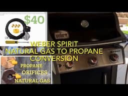 Weber Spirit Grill Natural Gas to propane conversion w/ helpful tips & easily made mistakes