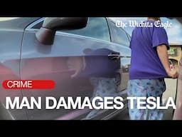 Tesla vandalized in Kansas restaurant parking lot