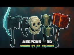 Senjata Baru Minecraft PE! Skull Hammer, Mjolnir & Lainnya (Addon 3D Keren!)