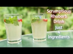 SCRUMPTIOUS Simple RHUBARB & GINGER Drink - Just 4 Ingredients!