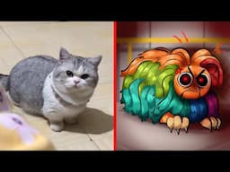 Cat Memes: Yarnaby - POPPY PLAYTIME CHAPTER 4 😱 Funny and Cute Animals 😹