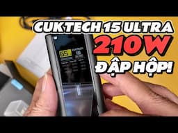 Đập hộp sạc dự phòng khủng Cuktech 15 Ultra - 210w, 20.000mAh, có màn hình hiển thị dòng sạc