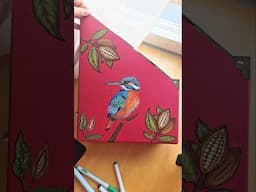 Kingfisher speed drawing using Ohuhu acrylic markers.