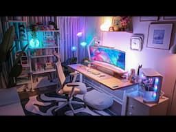 Room makeover for spring 🪴🛋️ IKEA shelves, new rug, chair, monitor swap & more