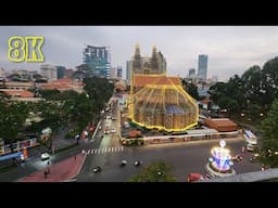 [8K] Nhà thờ Đức Bà Sài Gòn đón Giáng Sinh rực rỡ
