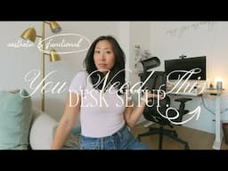 you need this aesthetic & functional work from home desk setup