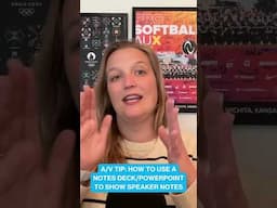How to show speaker notes with a "notes deck/powerpoint" #shorts #eventproduction #speakertips