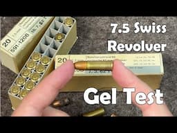 M1882 7.5mm Swiss Ordnance Revolver Ballistic Gel Test