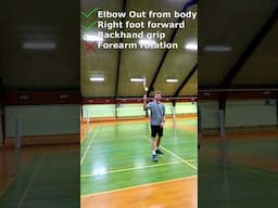 Badminton Backhand Power Step by Step  #badminton #bulutangkis #badmintonlovers #badmintongame