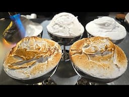 빙수를 불에 지져 먹는다고?! 빙수의 무한변신! 대기 없인 못 먹는 신박한 머랭 빙수 | Popular Korean Torched Meringue Shaved Ice Dessert
