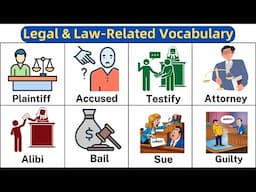 Legal & Law Vocabulary Words with mini dialogues | Improve Vocabulary & Speaking