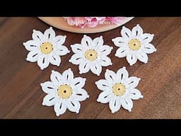 CROCHET Flower Motif EASY Tutorial