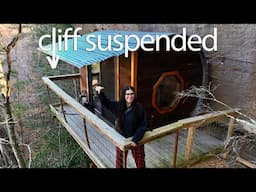 Overnight in a Cliff Suspended Tiny House!