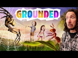 ADLEY and NiKO shrink TiNY 🔎 🐜  Surviving Backyard Bugs, Ants, & Spiders! fun bug game Grounded