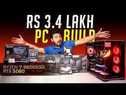 Rs 3.4 Lakh Ultimate Gaming & Streaming PC Build with AMD Ryzen 7 9800X3D & RTX 5080 in 2025 🔥