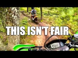 Trying to keep up with KTM 2T's on a DRZ400