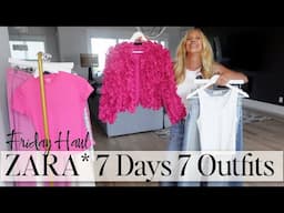 Friday Haul | 7 Days 7 Outfits | ZARA Try On & More 🩷