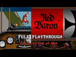 Red Baron - full playthrough longplay - Dynamix / Red Baron, 1990 - PC / DOS - WWI combat flight sim