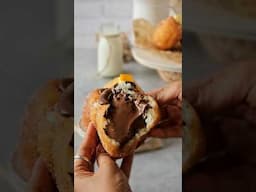 Fluffy Filled Doughnuts - Eggless Bomboloni #indianbaker