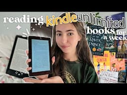 reading ONLY Kindle Unlimited books for a week!🧋📚🌸 (reading vlog)