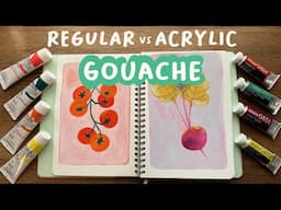 Beginners guide to GOUACHE: REGULAR vs ACRYLIC gouache ✨