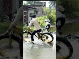 Fatbike Lekar Kacche Raaste Pe Dhamaka! 💥 #shots #minivlog #imranmtb #fatbike #ytshorts #offroading