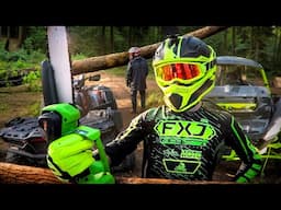 Clearing the trail for rides — Electric saw test!