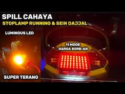 RIVIEW STOPLAMP RUNNING MIO SPORTY DAN SEIN DAJJAL SUPER TERANG || CARA PASANG STOPLAMP RUNNING MIO