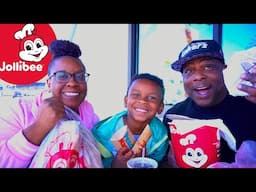 AMERICANS RETRY JOLLIBEE! (CHICKENJOY, YUM BURGER, BURGER STEAK, JOLLY SPAGHETTI)