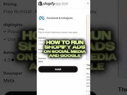How to run Shopify ads on social media and Google