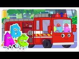 Wheels On The Firetruck, Emergency Vehicle Rhymes & Baby Songs by Mr Alphabet