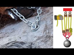 How to move a large rock with Pulleys 🟩 4-1 Mechanical Advantage