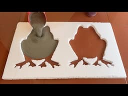 Amazing Idea.Making  Coffee Table And Flower Pots  From Styrofoam , Leaf And Cement  At Home .