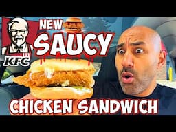 KFC New Saucy Chicken Sandwich Review - Honey Sriracha