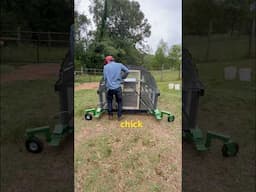Chicken Coop with Rotating Wheels that Move