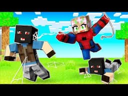 Playing as SPIDERMAN in Minecraft