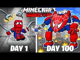 I Survived 100 Days as MECHA SPIDER-MAN in HARDCORE Minecraft
