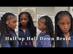 Half up half down braid sew in TUTORIAL